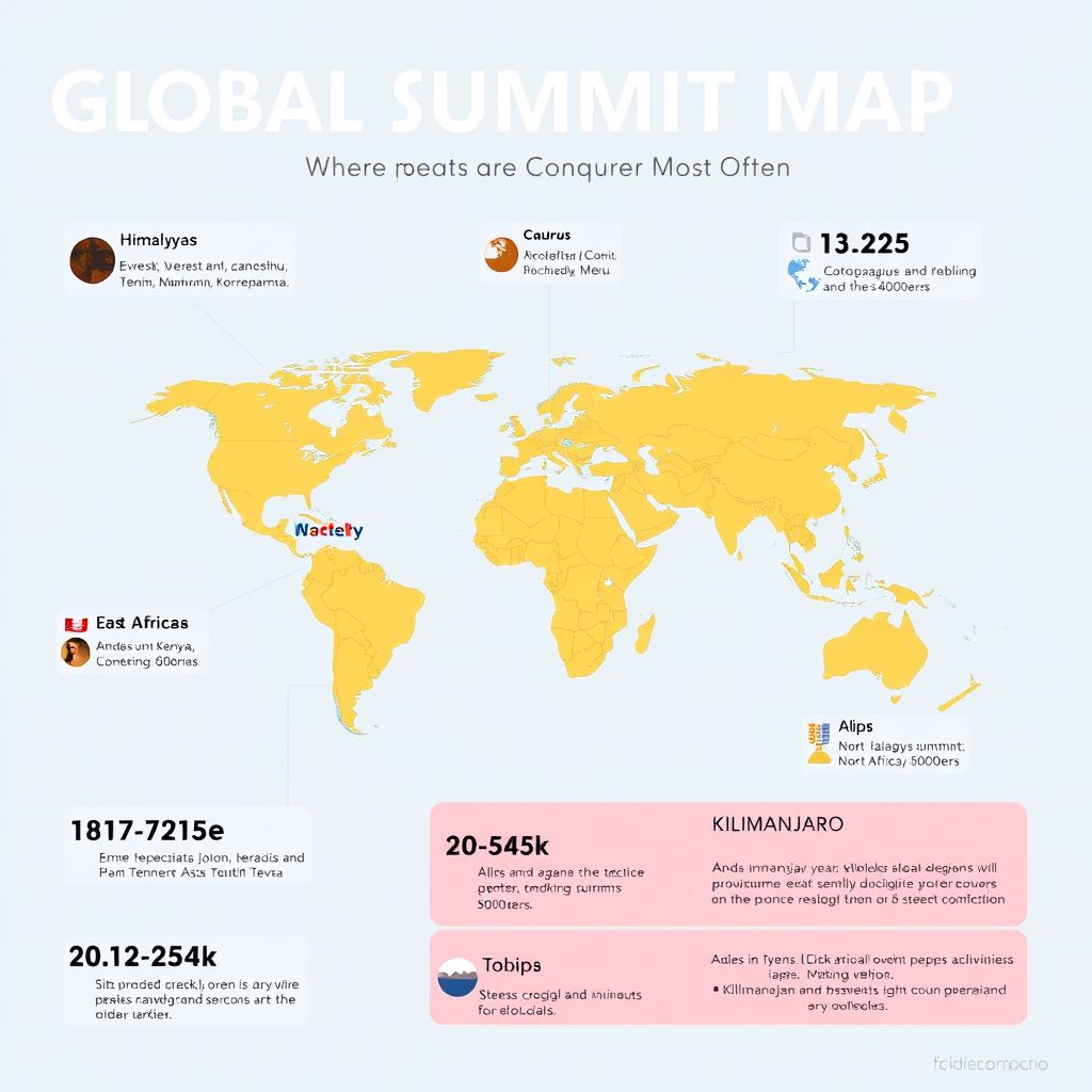 География успеха: регионы с наибольшим числом подъемов к вершине мира