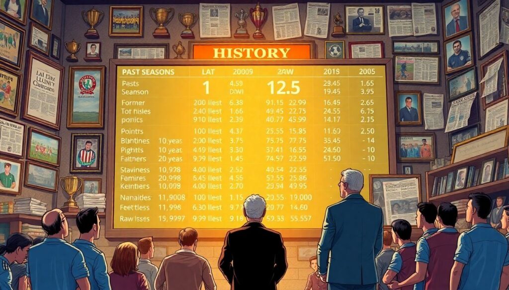 Опыт прошлых сезонов и его влияние на текущее положение в таблице - иллюстрация