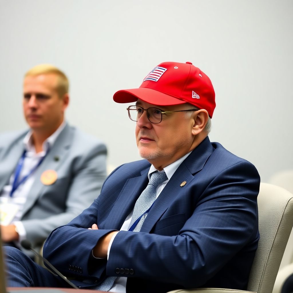 Президент ФИФА Инфантино в кепке Usa на первом заседании Совета мира