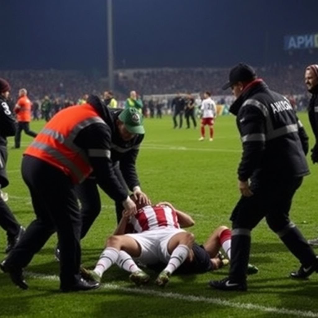Футболиста Ахмата вырубило ударом в челюсть — жуткая травма Богосавца в РПЛ